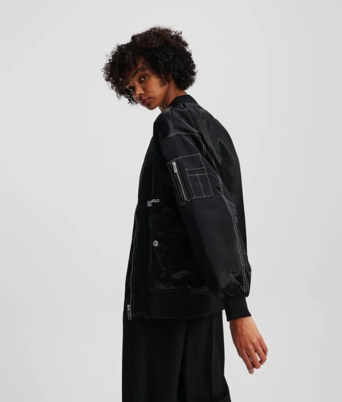 BOMBER OVERSIZE IN RASO BOMBER OVERSIZE IN RASO