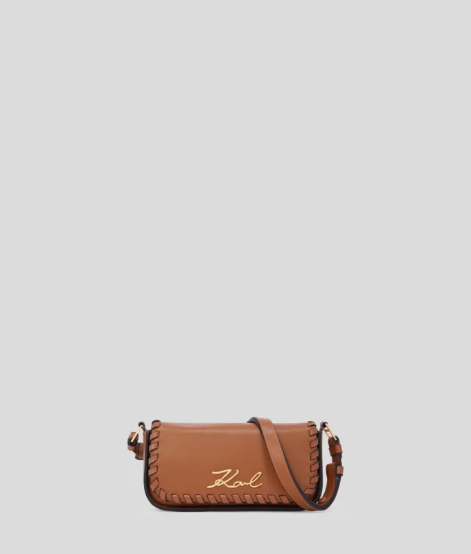 BORSA A TRACOLLA CON CUCITURA A FRANGIA K/SIGNATURE BORSA A TRACOLLA CON CUCITURA A FRANGIA K/SIGNATURE