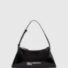 Borsa a tracolla con logo geometrico lucido Borsa a tracolla con logo geometrico lucido