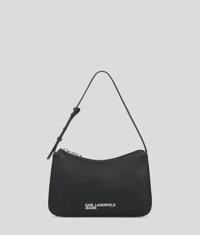 BORSA A TRACOLLA CON LOGO IN METALLO