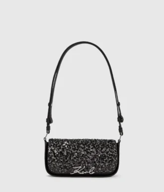 Borsa a tracolla con paillettes K/Signature