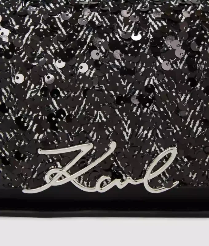 Borsa a tracolla con paillettes K/Signature