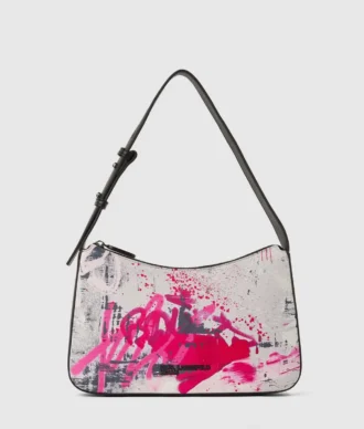 Borsa a tracolla con stampa graffiti