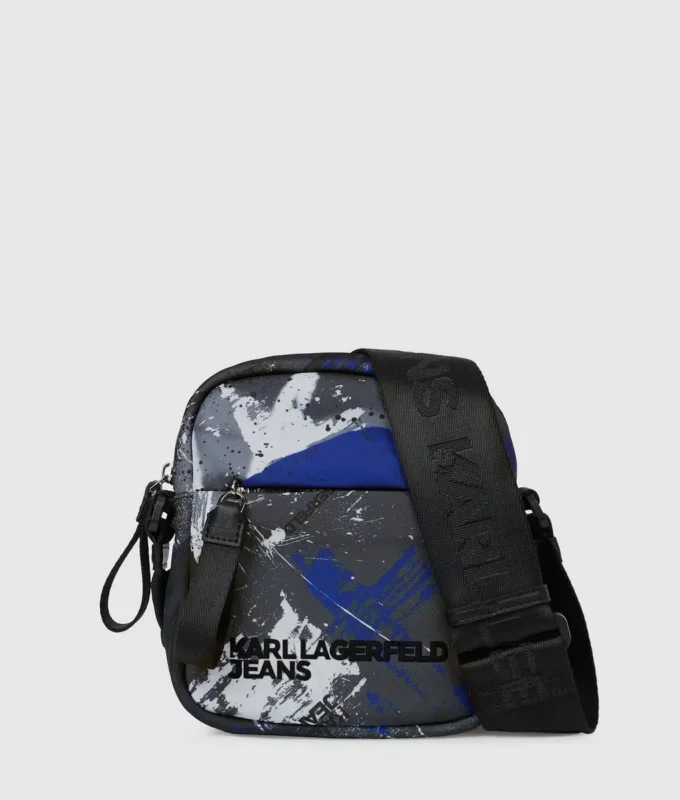 Borsa a tracolla con stampa graffiti Borsa a tracolla con stampa graffiti