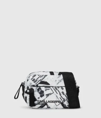 Borsa a tracolla con stampa grafica su tutta la superficie