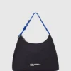 Borsa a tracolla grande in nylon con cordino