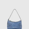 Borsa a tracolla in denim con fibbia Borsa a tracolla in denim con fibbia