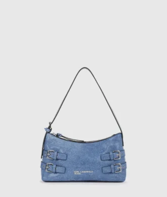 Borsa a tracolla in denim con fibbia