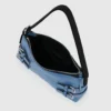 Borsa a tracolla in denim con fibbia Borsa a tracolla in denim con fibbia