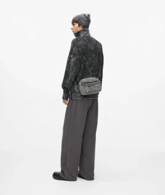 Borsa a tracolla in denim lavato