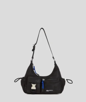 BORSA A TRACOLLA IN DENIM RIVESTITO