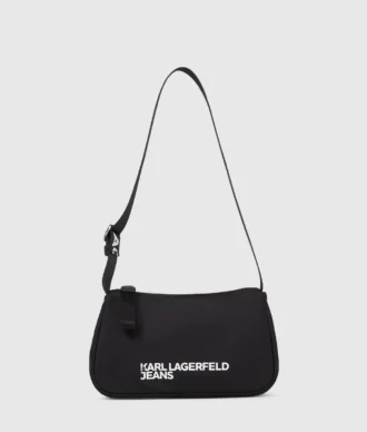 Borsa a tracolla in nylon con logo