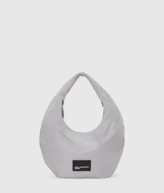 Borsa a tracolla in nylon metallizzato