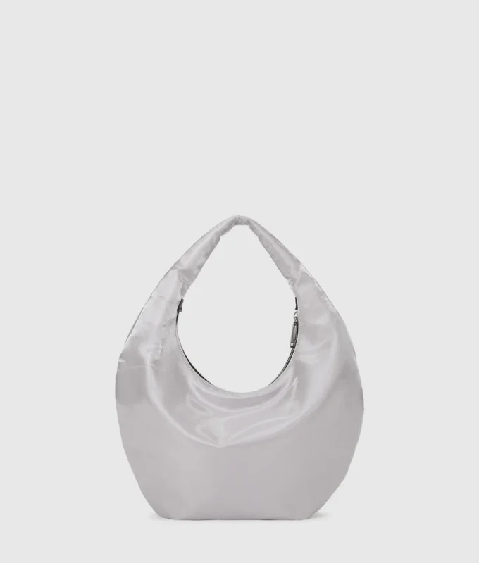 Borsa a tracolla in nylon metallizzato Borsa a tracolla in nylon metallizzato