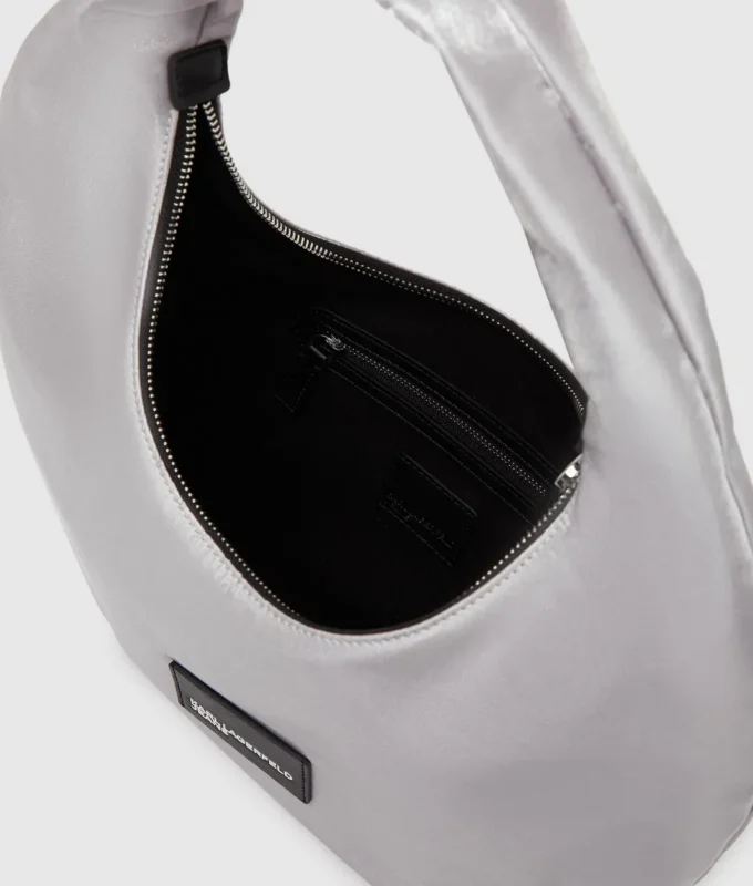 Borsa a tracolla in nylon metallizzato Borsa a tracolla in nylon metallizzato