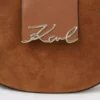 Borsa a tracolla K/Signature in pelle scamosciata Borsa a tracolla K/Signature in pelle scamosciata