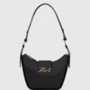 Borsa a tracolla media con zip K/Signature Borsa a tracolla media con zip K/Signature
