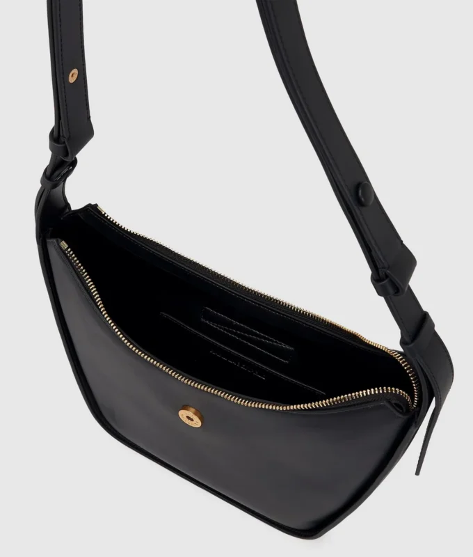 Borsa a tracolla media con zip K/Signature Borsa a tracolla media con zip K/Signature