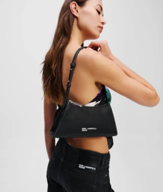 BORSA A TRACOLLA PICCOLA CON LOGO IN METALLO