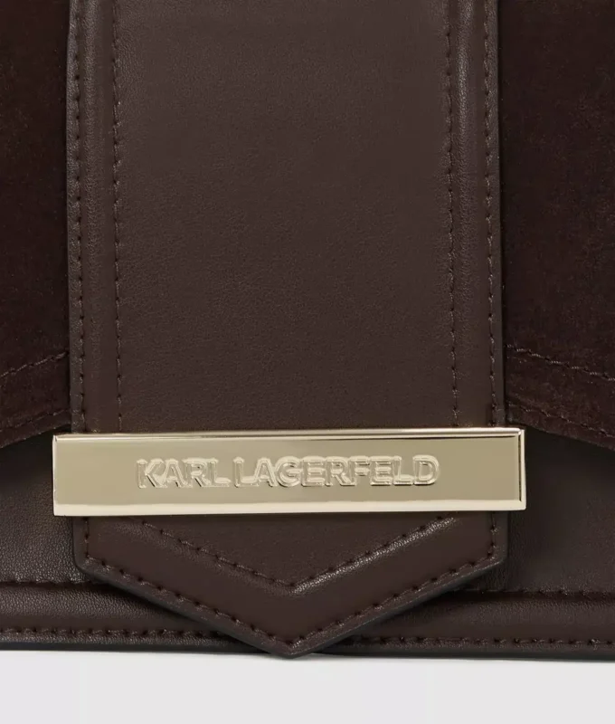 Borsa a tracolla piccola in pelle scamosciata K/Nova