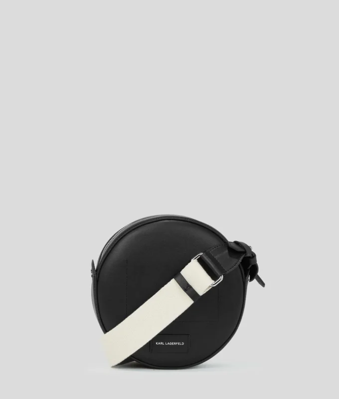 BORSA A TRACOLLA ROTONDA CON LOGO IN RILIEVO K/CIRCLE