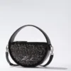 Borsa a tracolla rotonda con paillettes K/Signature Borsa a tracolla rotonda con paillettes K/Signature