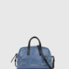 Borsa bowling in denim con fibbia Borsa bowling in denim con fibbia