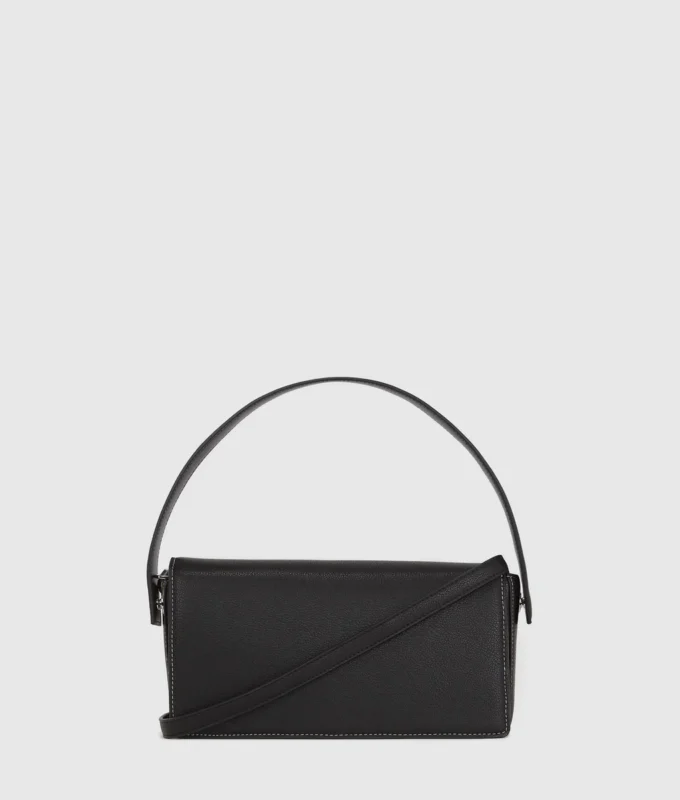 Borsa con manico superiore e logo in metallo Borsa con manico superiore e logo in metallo