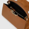 Borsa con manico superiore in pelle scamosciata K/Signature Borsa con manico superiore in pelle scamosciata K/Signature
