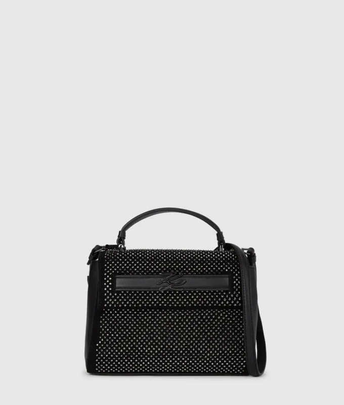 Borsa con manico superiore in strass K/Autograph
