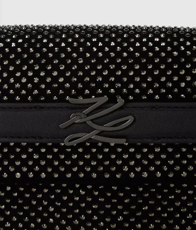 Borsa con manico superiore in strass K/Autograph