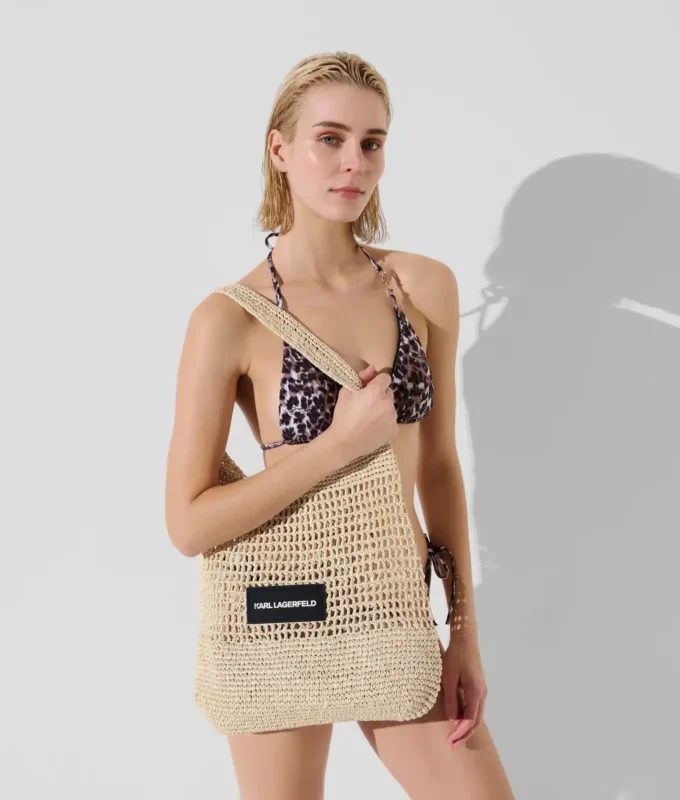 BORSA DA SPIAGGIA CON LOGO ALL’UNCINETTO BORSA DA SPIAGGIA CON LOGO ALL’UNCINETTO