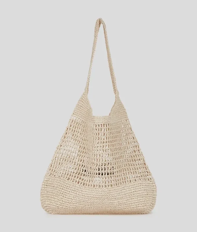 BORSA DA SPIAGGIA CON LOGO ALL’UNCINETTO BORSA DA SPIAGGIA CON LOGO ALL’UNCINETTO