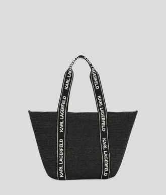 Borsa da spiaggia con logo intrecciato