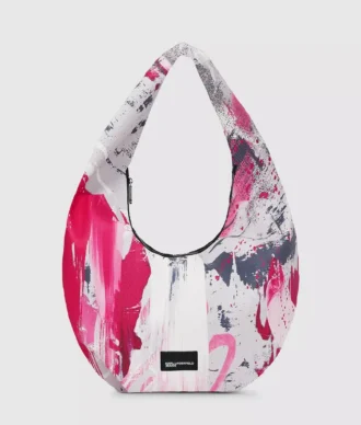 Borsa hobo con stampa grande di pittori