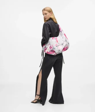 Borsa hobo con stampa grande di pittori