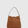 Borsa hobo in pelle scamosciata con lucchetto K/Autograph Borsa hobo in pelle scamosciata con lucchetto K/Autograph