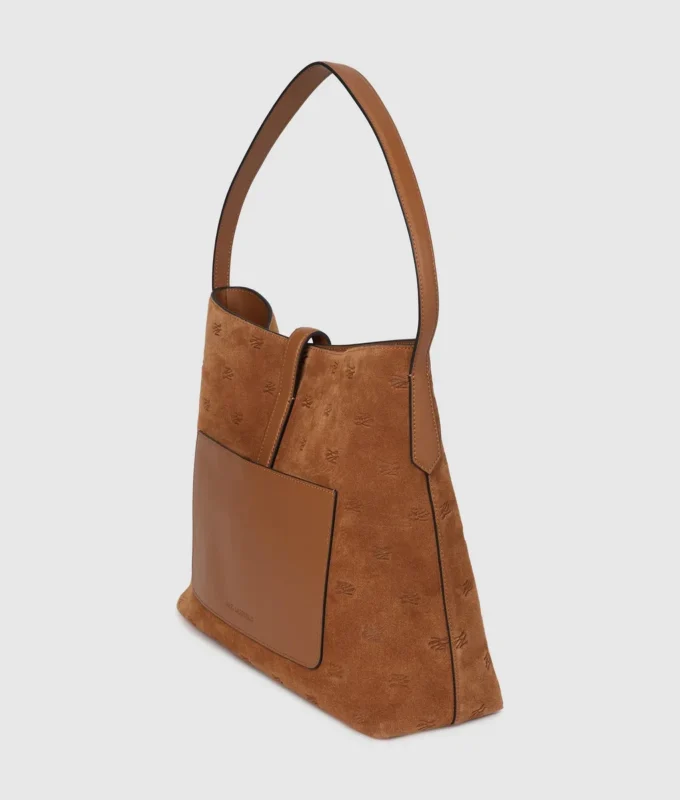 Borsa hobo in pelle scamosciata con lucchetto K/Autograph Borsa hobo in pelle scamosciata con lucchetto K/Autograph
