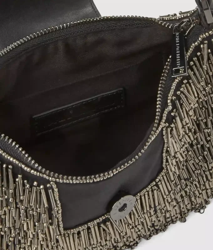 Borsa K/Signature con perline a forma di luna Borsa K/Signature con perline a forma di luna