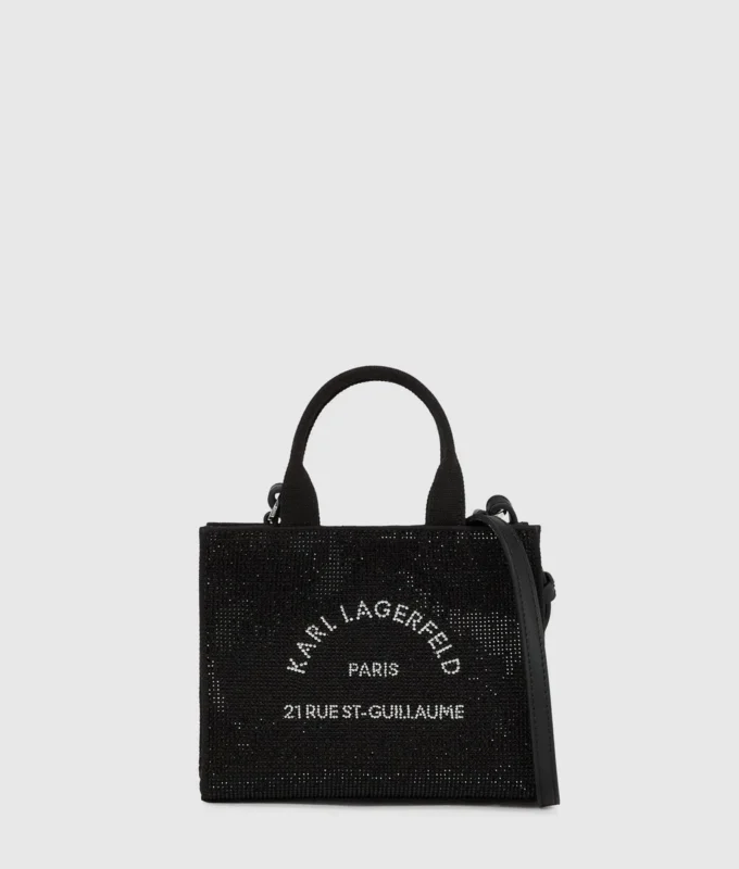 Borsa mini tote con strass Rue St-Guillaume