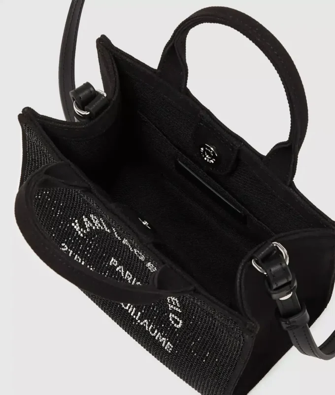 Borsa mini tote con strass Rue St-Guillaume