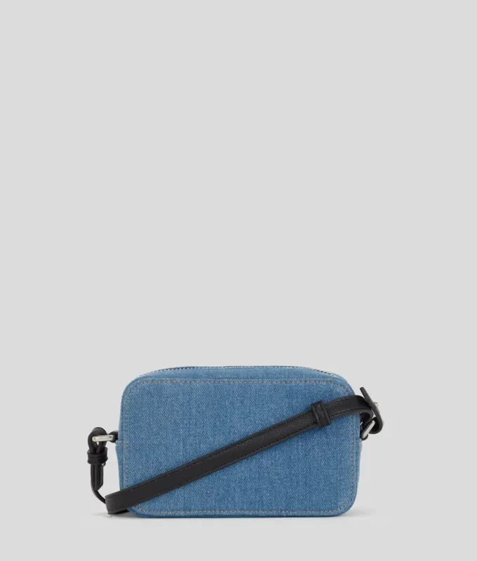 BORSA PER FOTOCAMERA IN DENIM CON LOGO IN METALLO BORSA PER FOTOCAMERA IN DENIM CON LOGO IN METALLO