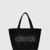 Borsa shopper con logo in strass Borsa shopper con logo in strass