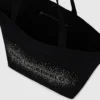 Borsa shopper con logo in strass Borsa shopper con logo in strass