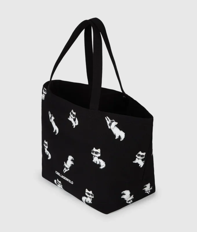 Borsa shopper con stampa Ikon Choupette Borsa shopper con stampa Ikon Choupette