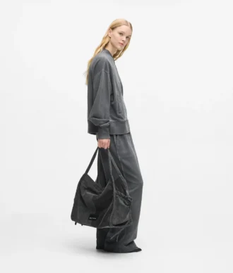 Borsa shopper in denim bicolore