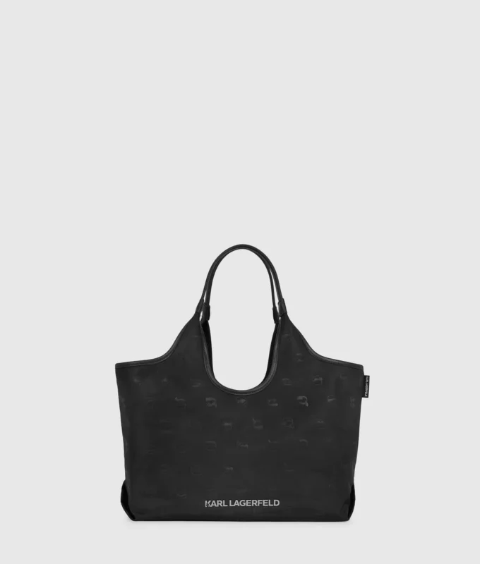 Borsa tote in nylon con stampa all-over Ikon