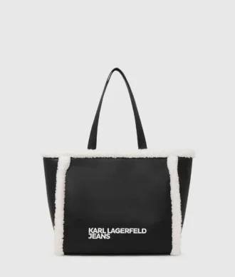 Borsa tote in shearling
