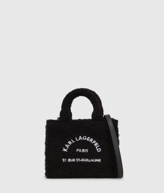 Borsa tote mini in shearling Rue St-Guillaume