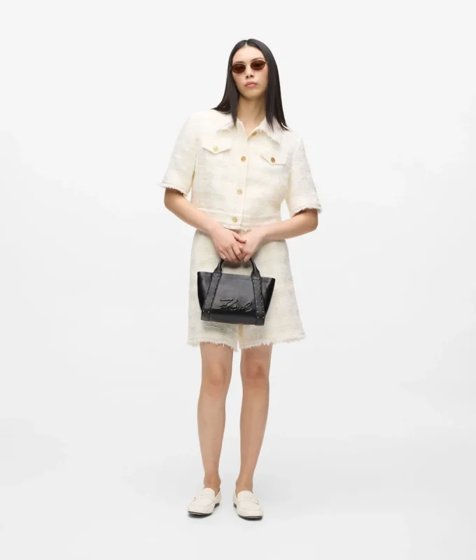 Borsa tote piccola con borchie K/Ville